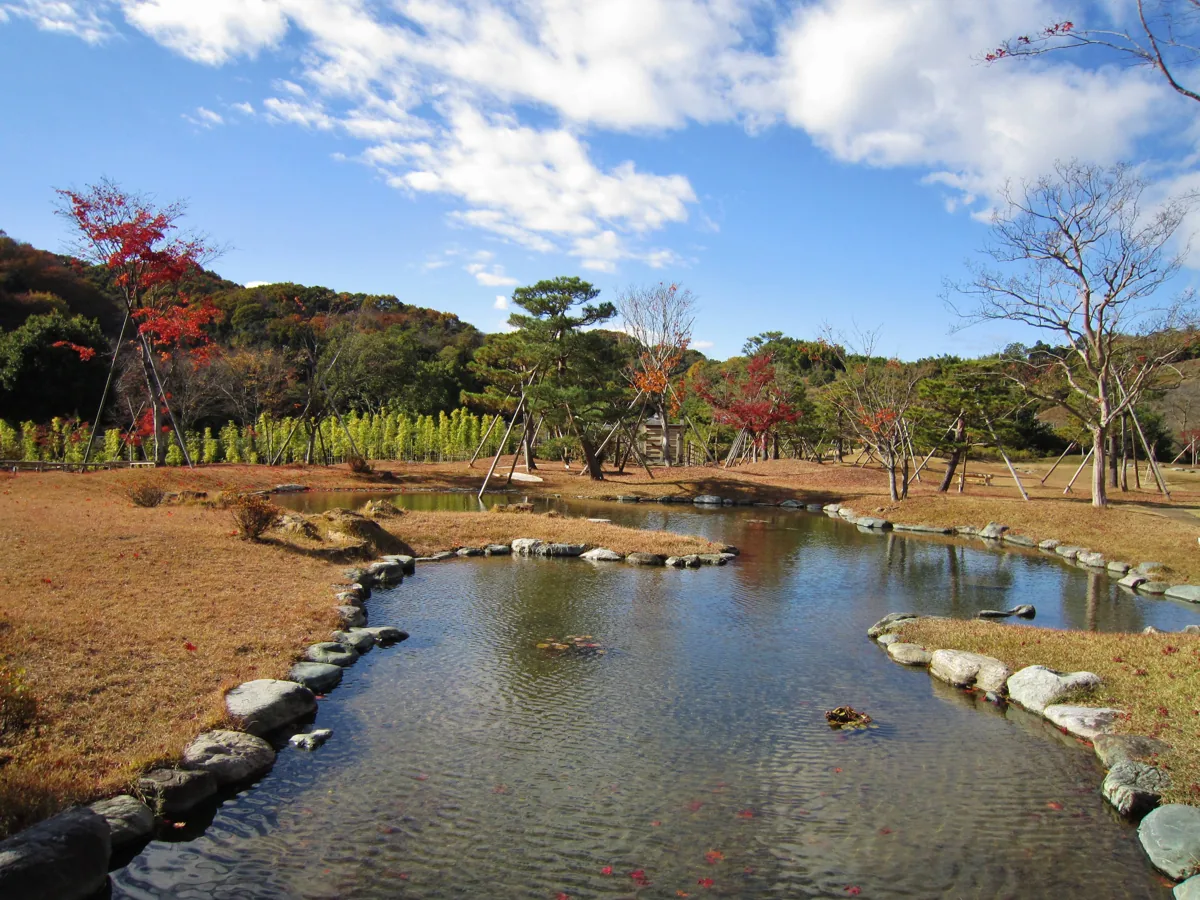 2012년 라쿠산엔 남동쪽 정원의 연못