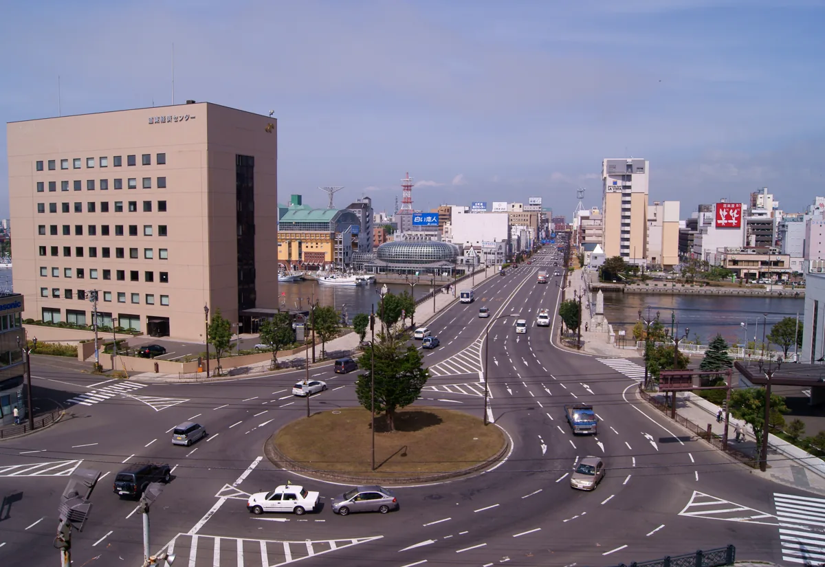 2010년 8월 누사마이 공원에서 본 누사마이바시와 구시로 시가지