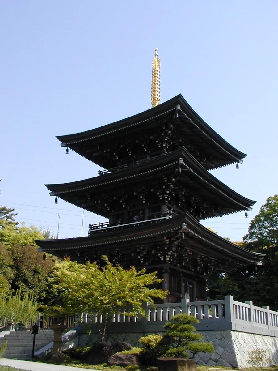 2007年の村松虚空蔵尊三重塔