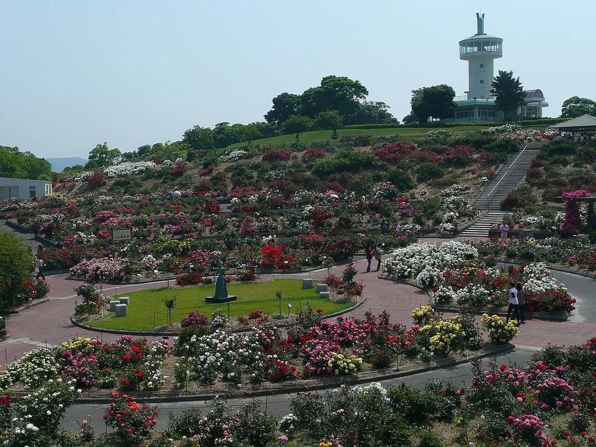 2009년 가노야 장미원의 꽃밭