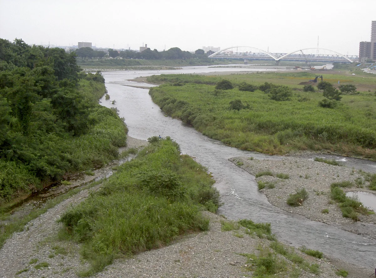 The Nakatsu flowing into the Sagami River in 2007