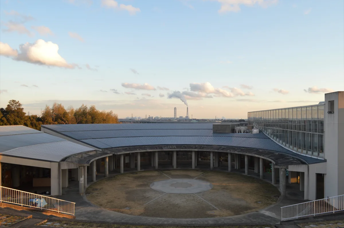 Asahi library and history museum complex exterior in 2018