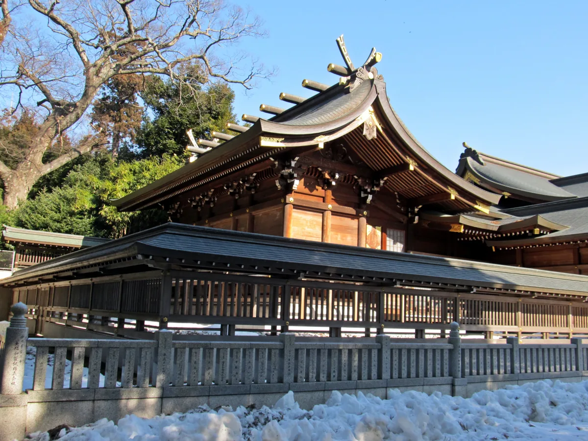 2013年冬の竹駒神社本殿後部