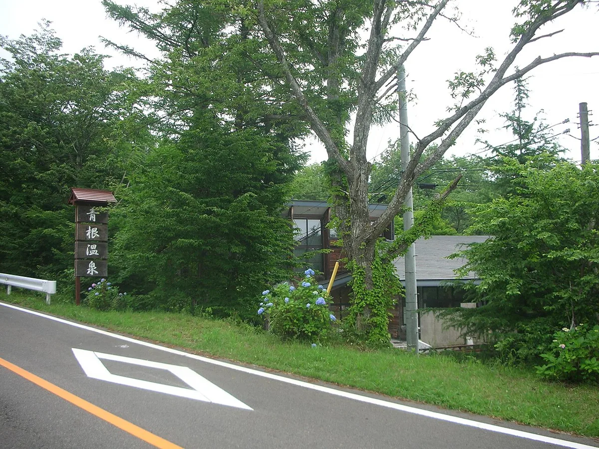2015년 아오네 온천 지역의 거리