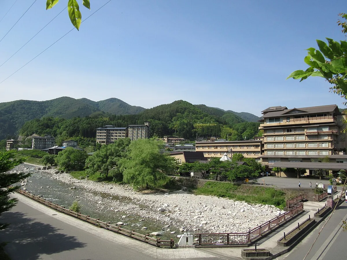 2015년 히루가미 온천 마을 풍경