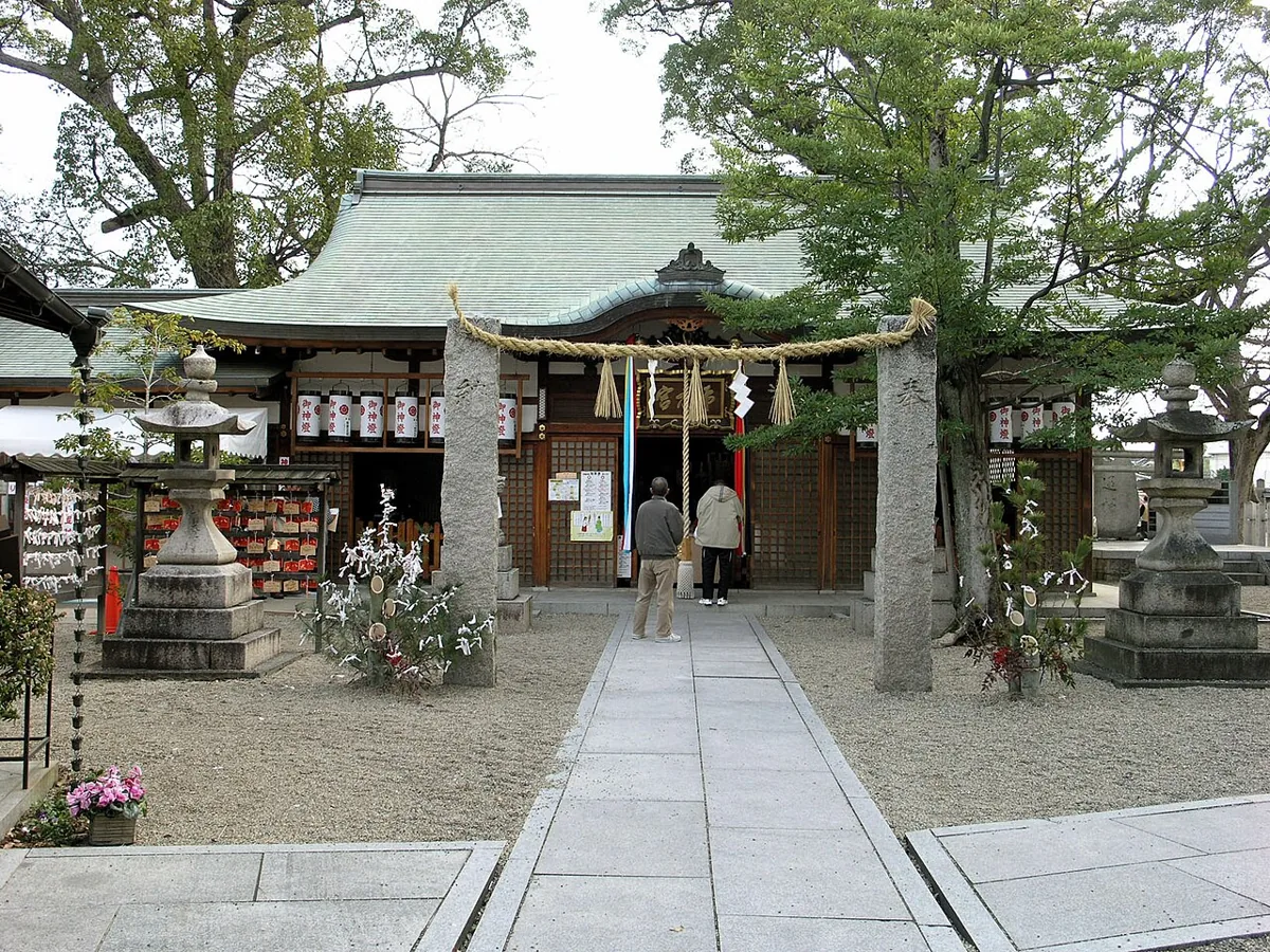 2008年1月の布忍神社拝殿の外観