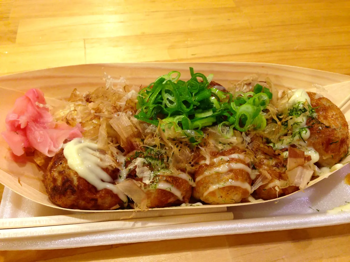 大阪で撮影されたたこ焼き