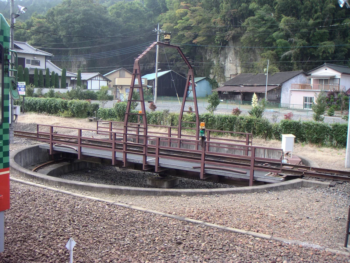 2006年の茂木駅構内の転車台