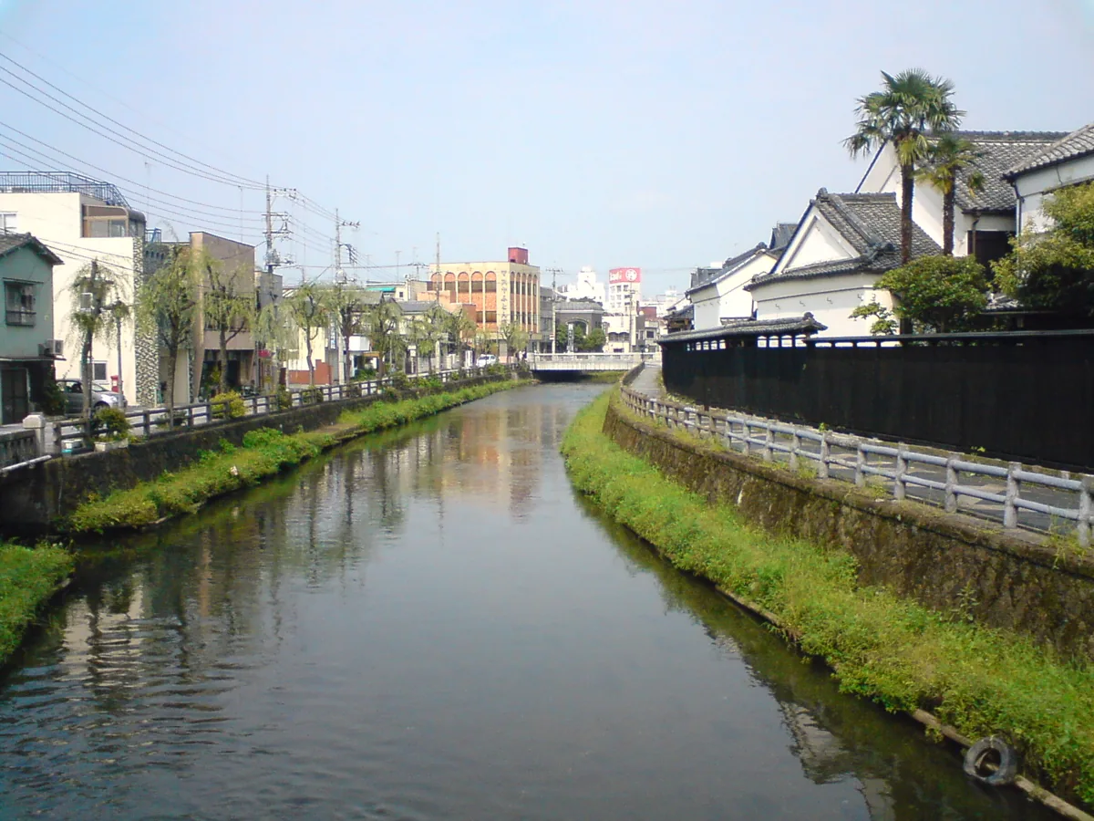 Uzuma River and storehouses in Tochigi in 2008