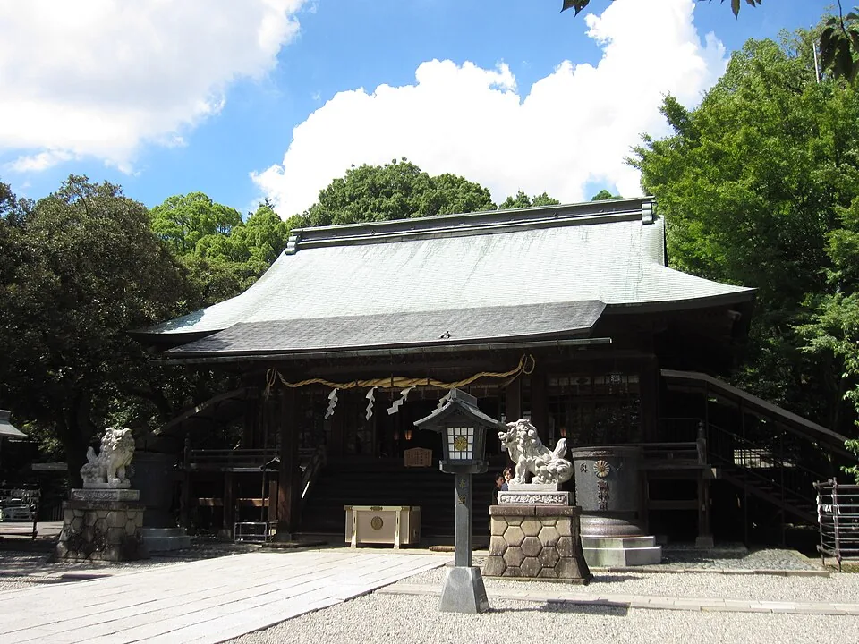 The worship hall of Utsunomiya Futaarayama Shrine