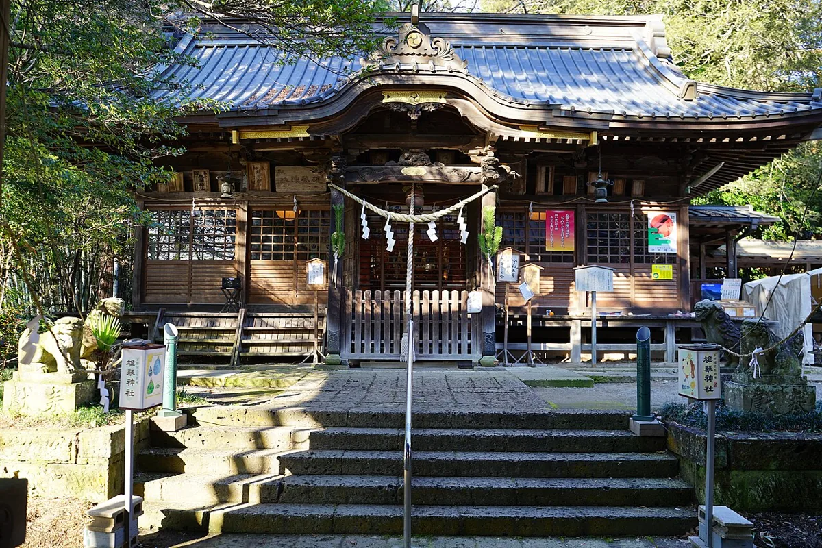 Worship hall at Okoto Shrine in Mibu