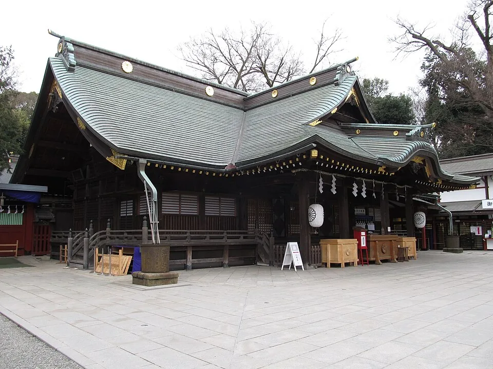 2017年の大國魂神社の拝殿