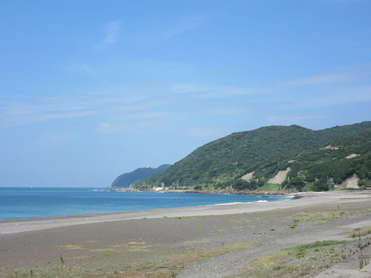 Looking toward Mio from Enjugahama, 2017