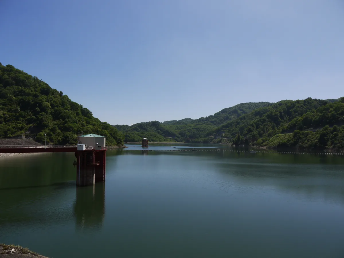 Lake Shirakawa at Shirakawa Dam in 2013