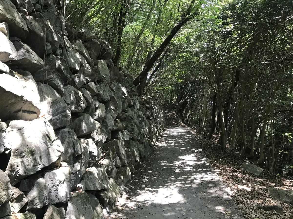 2018年の岩国城の石垣