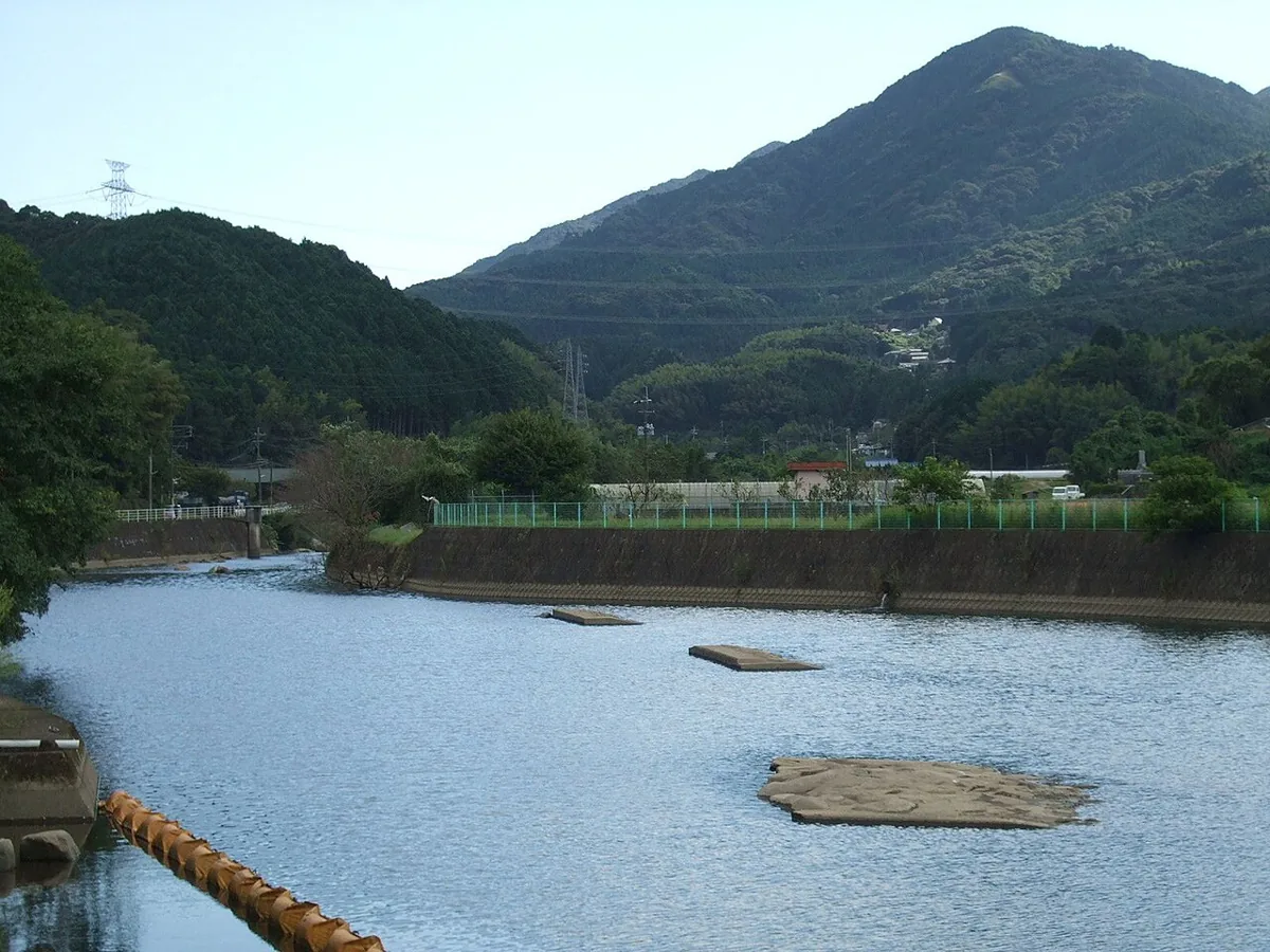 2012年の裂田溝の取水口付近